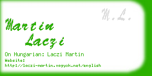 martin laczi business card